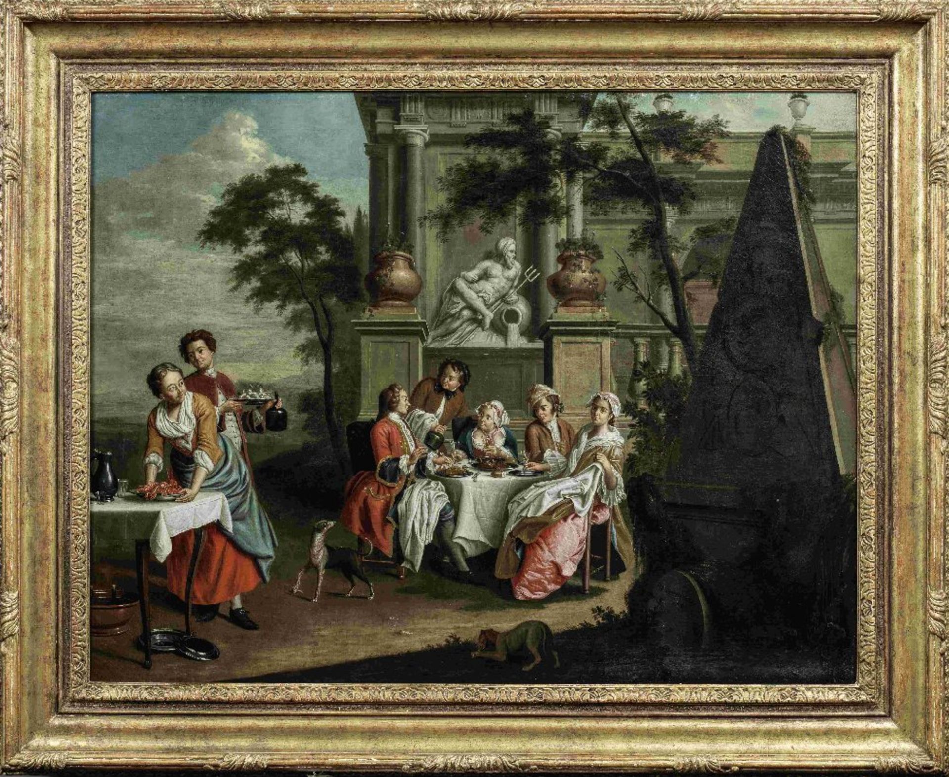 Pieter Jacob Horemans (Antwerp 1700-1776 Munich) Elegant figures dining in a landscape; The Music... - Image 6 of 6