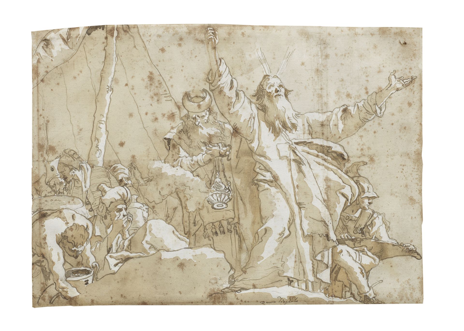 Giovanni Domenico Tiepolo (Venice 1727-1804) The Gathering of Manna