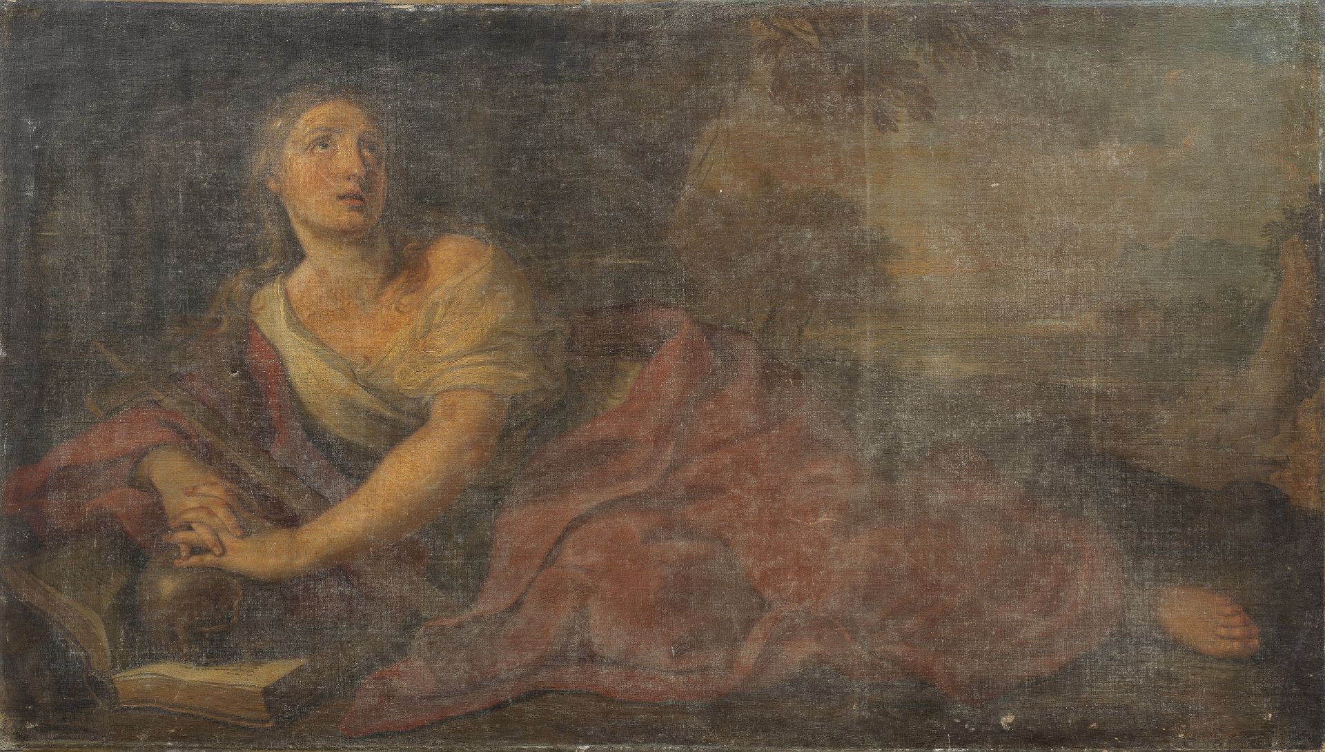 Flemish School, 17th Century The Penitent Magdalene unframed