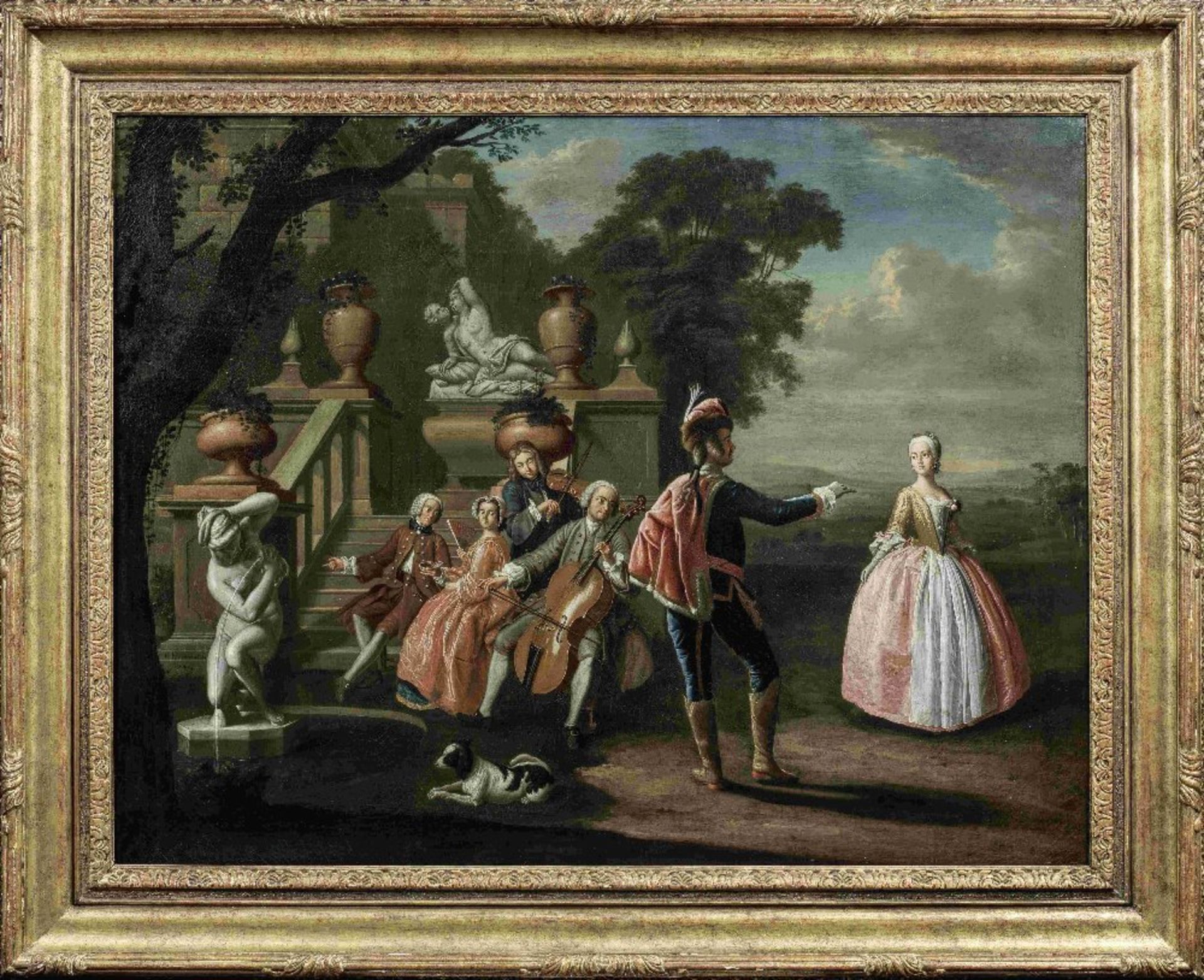 Pieter Jacob Horemans (Antwerp 1700-1776 Munich) Elegant figures dining in a landscape; The Music... - Image 4 of 6