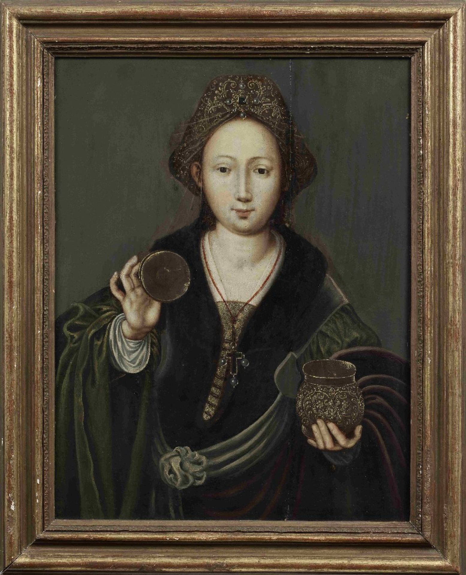 Follower of Master of the Mansi Magdalene (Antwerp, active circa 1490-1530) Saint Mary Magdalene - Image 2 of 3