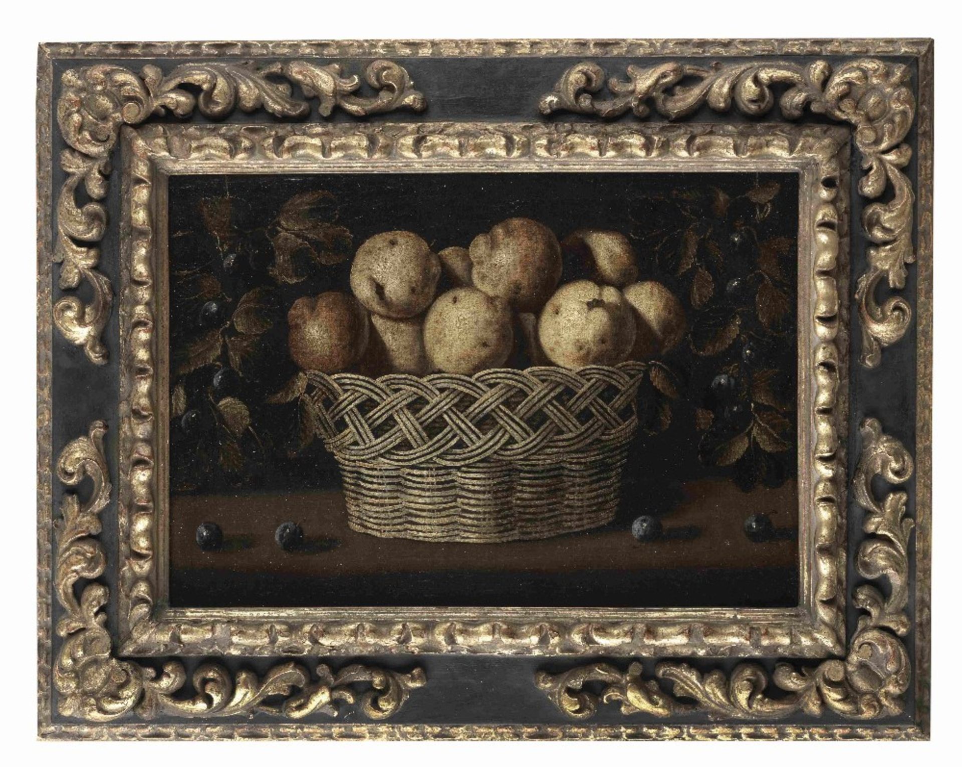 Attributed to Juan van der Hamen y Le&#243;n (Madrid 1596-1632) A still life with a basket of qui... - Image 2 of 3