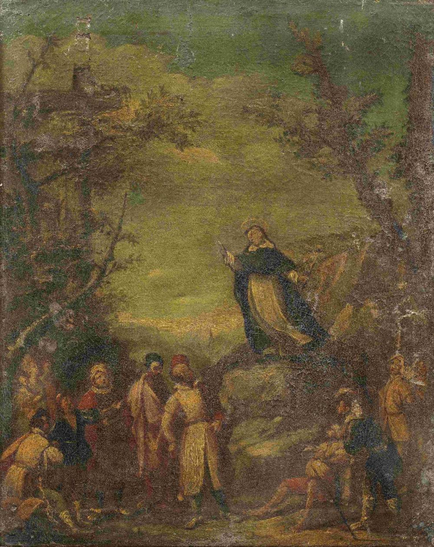 North Italian School, 18th Century Saint Dominic preaching; and Saint Francis of Assisi preaching... - Image 4 of 6
