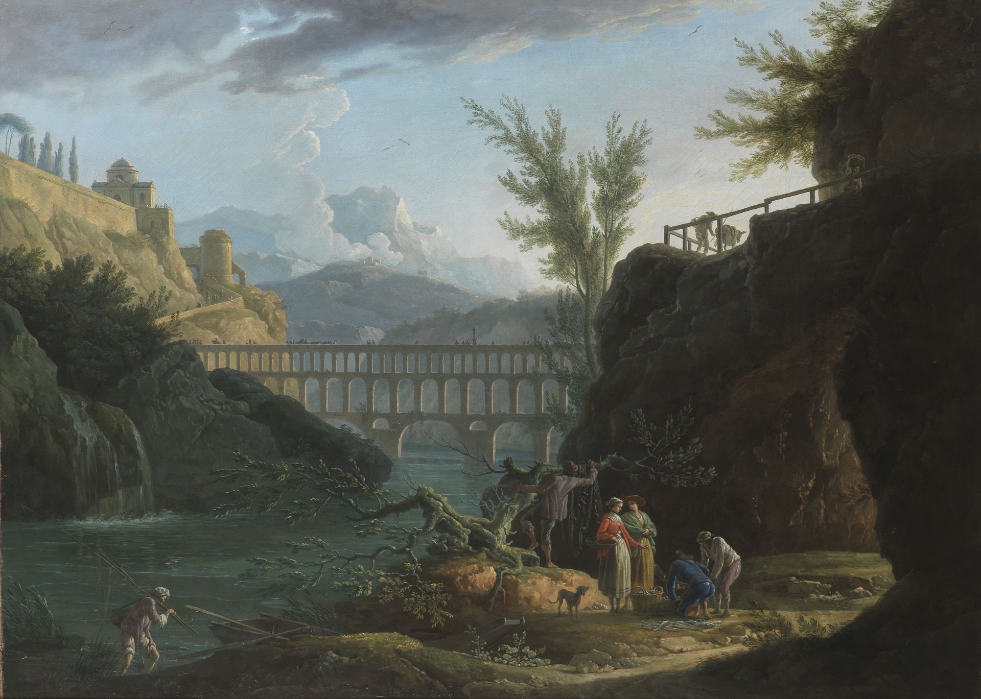 Studio of Claude Joseph Vernet (Avignon 1714-1789 Paris) Fishermen returning at noon