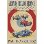 JEAN DES GACHONS (1871-1951) GRANDS PRIX DE FRANCE . PAU. 1952.