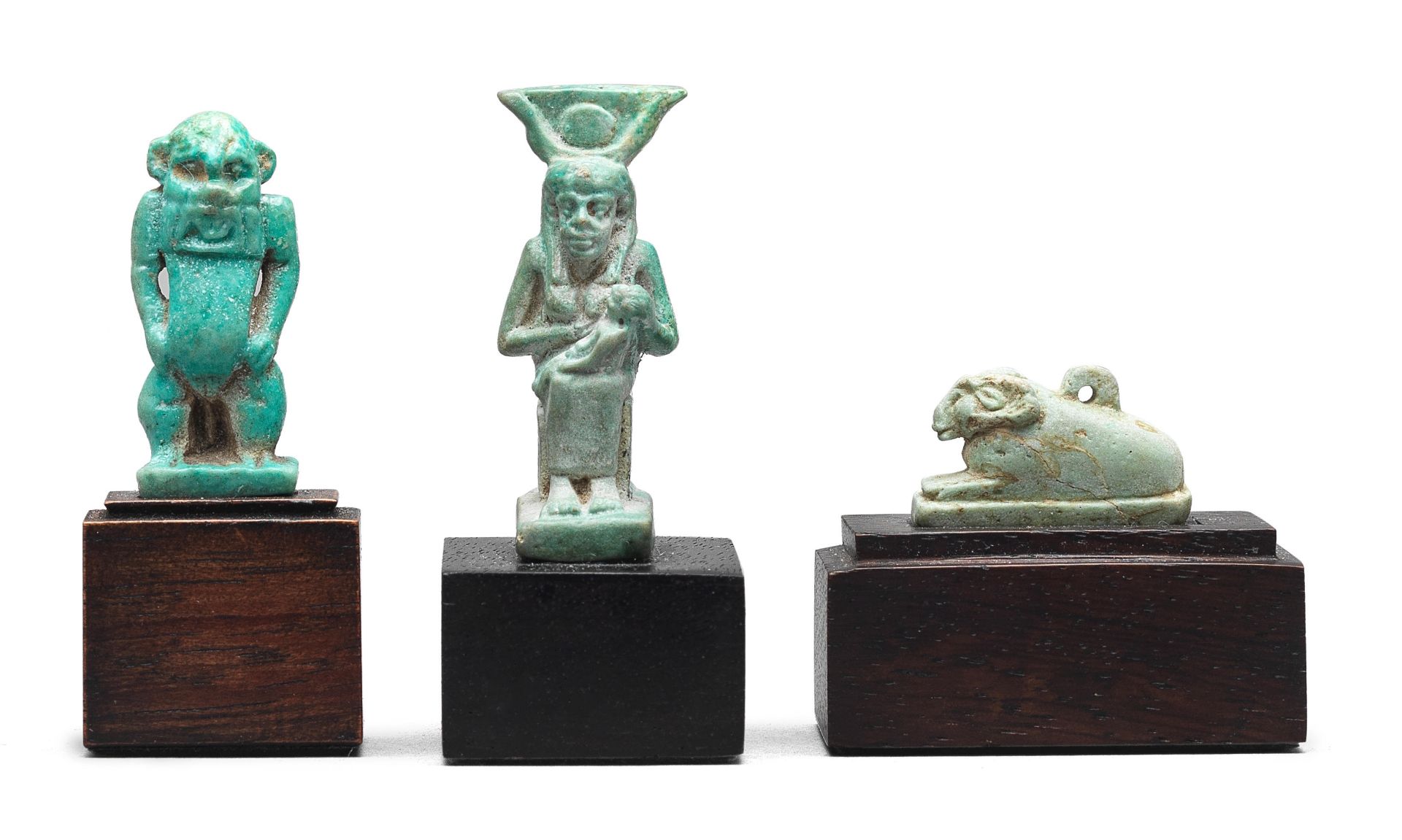 Three Egyptian faience amulets 3