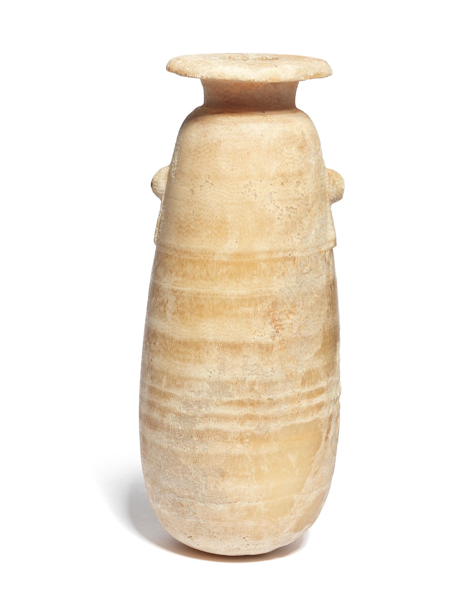 An Egyptian alabaster alabastron