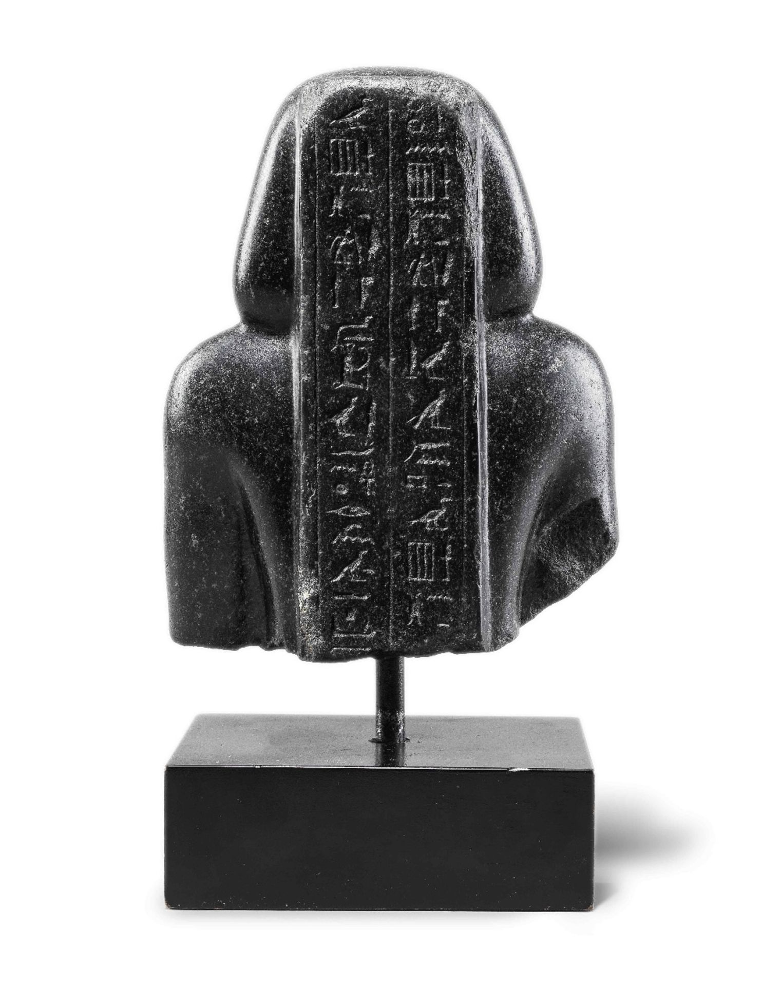 An Egyptian basalt bust of an official and priest for Wedja-Hoor-mehnet - Image 3 of 4