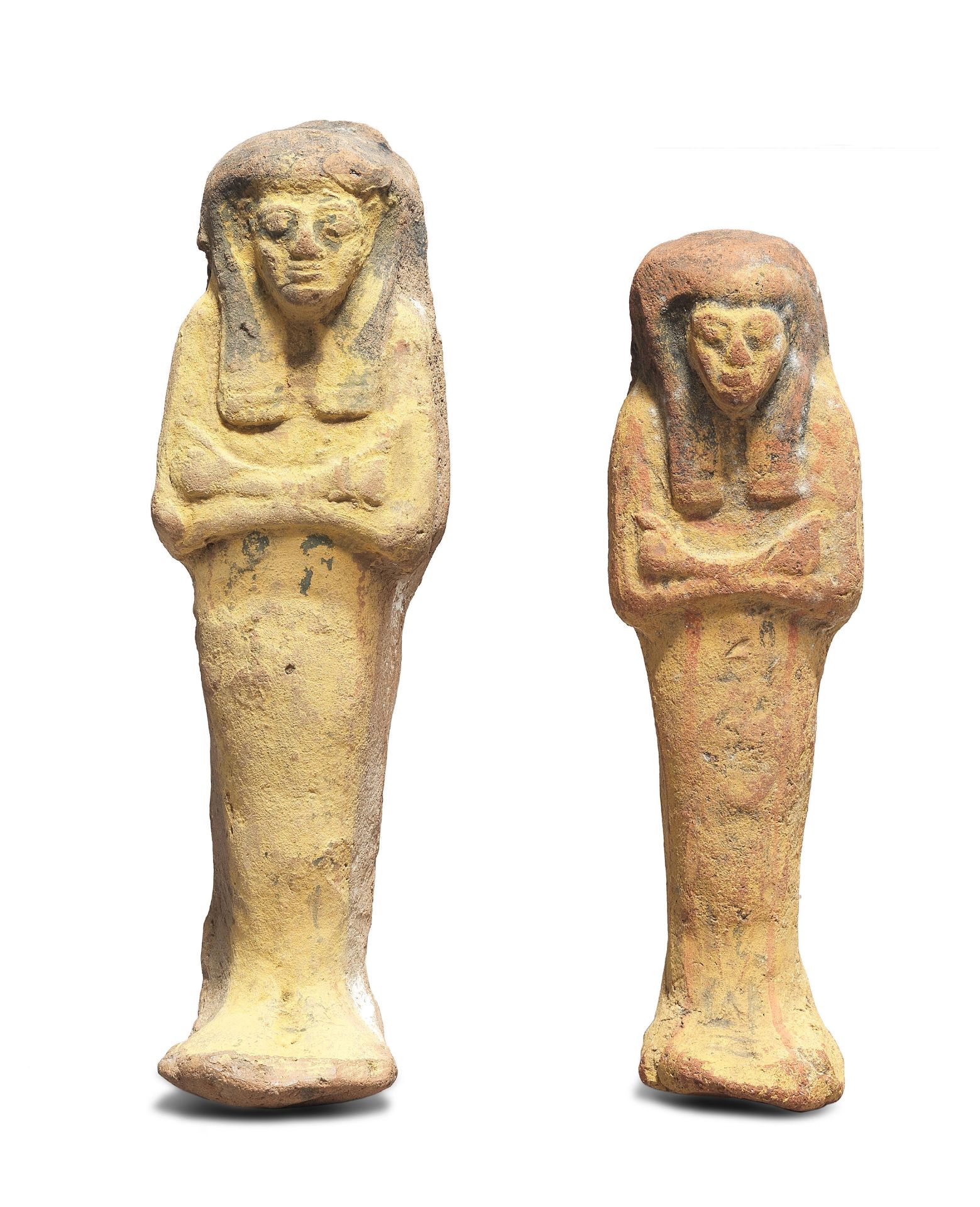 Two Egyptian painted pottery shabtis 2