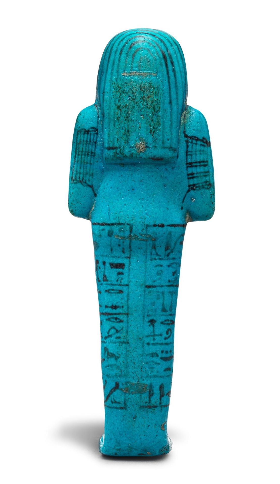 An Egyptian bright blue glazed faience shabti for Kasa - Image 2 of 2