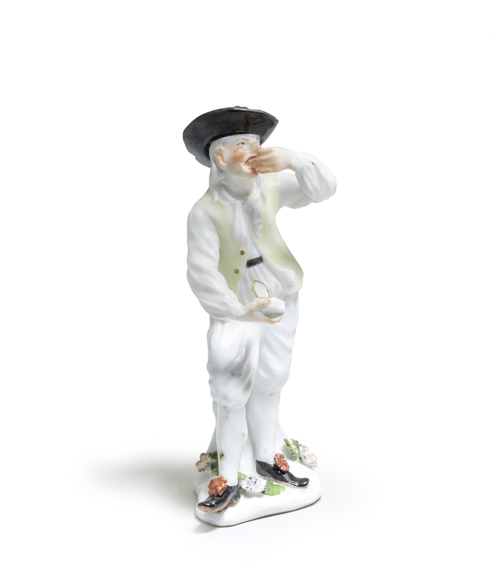 A Meissen figure of a snuff-taker, circa 1745