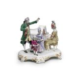 A rare Meissen group of a musical family, late 19th/early 20th century