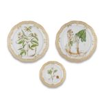 Three Royal Copenhagen 'Flora Danica' dishes, circa 1980-84