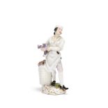 A Meissen 'Cris de Paris' figure of a poultry chef, circa 1755