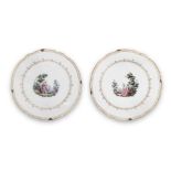 A pair of Doccia plates, 1790-1820