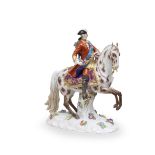 A Meissen figure of Augustus III on horseback, circa 1965