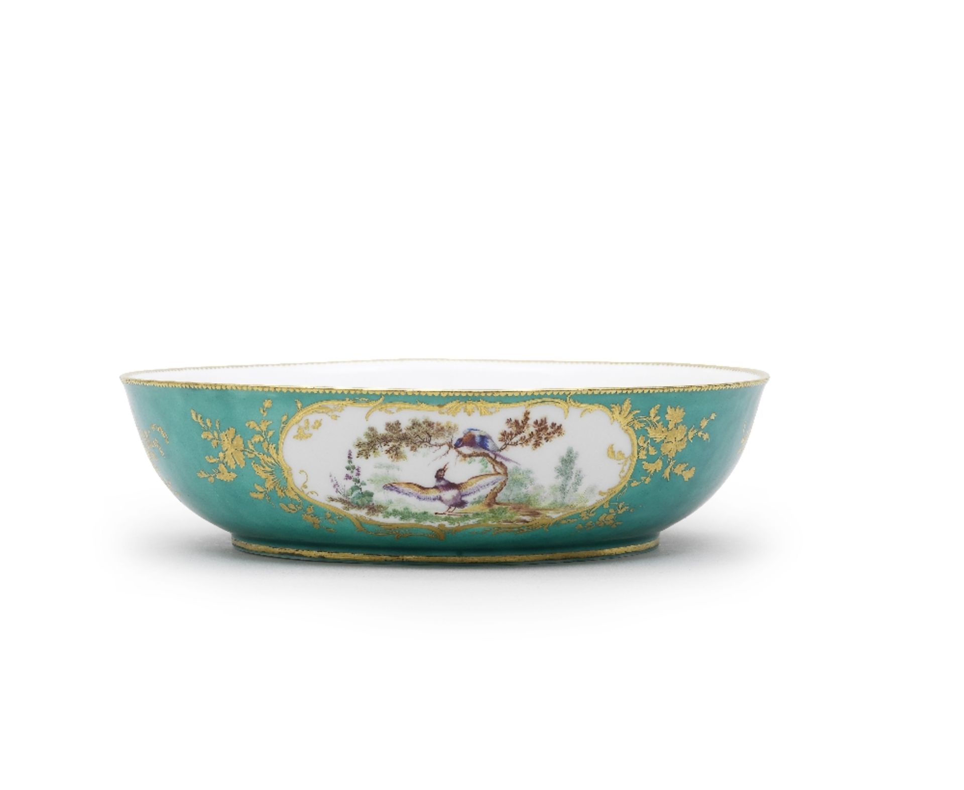 A large Vincennes/S&#232;vres green-ground bowl (Jatte 'ronde') from the Frederick V of Denmark s... - Bild 5 aus 8