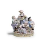 A Meissen group with five children, late 19th century