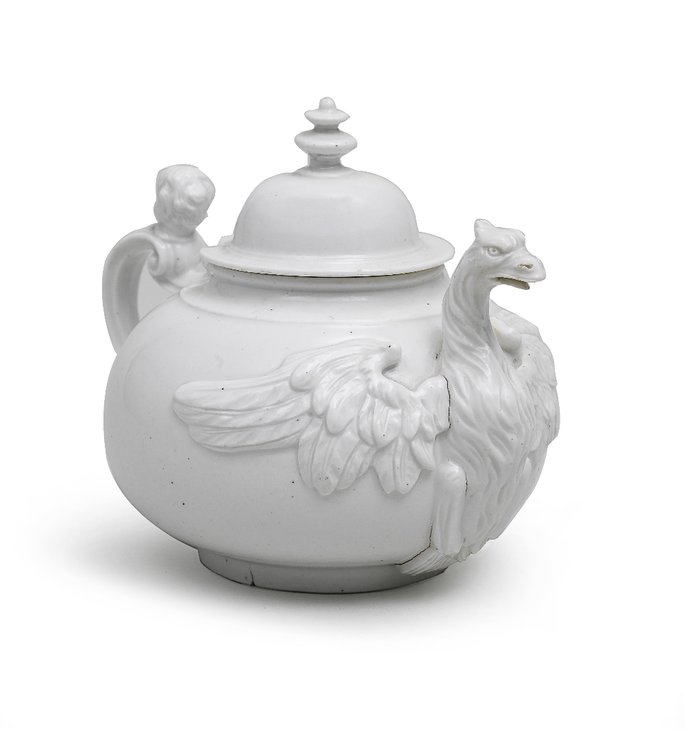 An extremely rare early Meissen teapot and cover, circa 1715-20 - Image 4 of 5