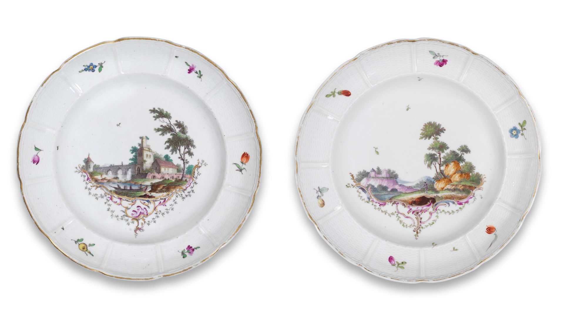 A pair of Ludwigsburg soup plates, circa 1770