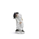 A rare Capodimonte figure of 'Il Dottore perorante' (the pleading Doctor), circa 1750