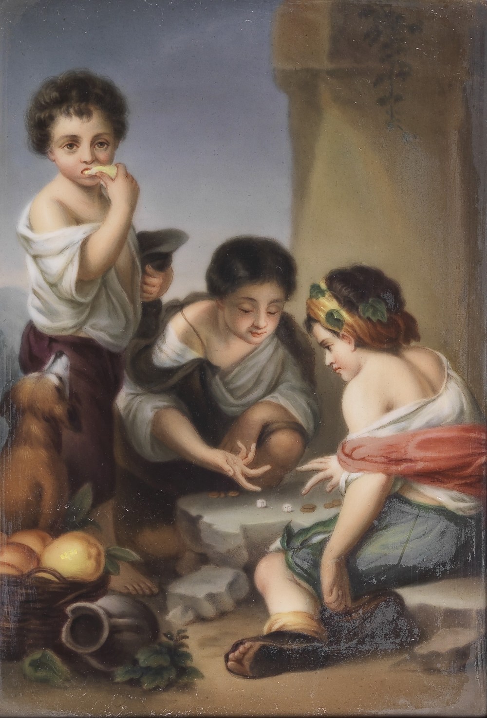 A set of four German porcelain plaques painted in the Thallmaier workshop, late 19th century - Image 2 of 4