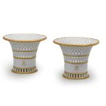 Two large S&#232;vres baskets, dated 1825