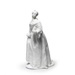 A Nymphenburg white figure of Donna Martina, circa 1760