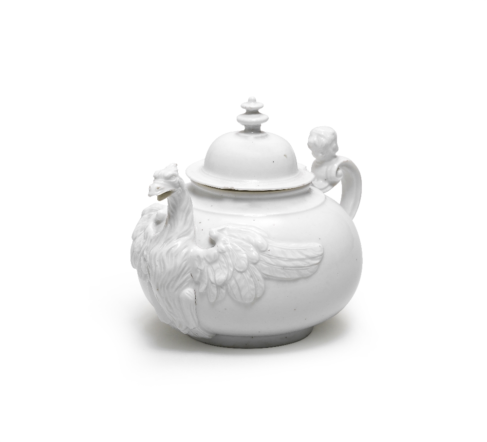 An extremely rare early Meissen teapot and cover, circa 1715-20 - Image 2 of 5