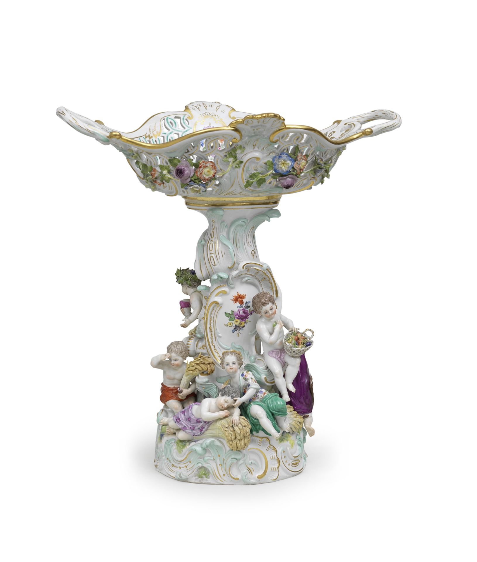 A large Meissen table centrepiece, late 19th century