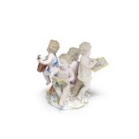 Three Meissen groups of putti, late 19th/early 20th century