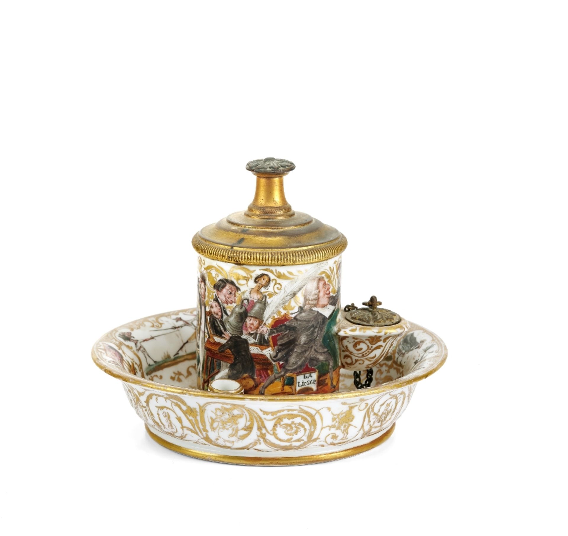 A tobacco pot and pipe holder, of legal interest, circa 1860-70 - Image 2 of 3