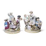 Two Meissen groups of children, late 19th century