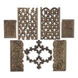 A COLLECTION OF CARVED OAK RELIEFS AND PANELS 16th century and later (8)