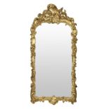 AN ITALIAN CARVED GILTWOOD AND GESSO PIER MIRROR Late 18th century