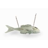A LARGE CARVED AND PAINTED MODEL OF A FISH Late 19th / early 20th century