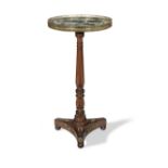 AN ENGLISH STANED AND GRAINED BEECH AND GILT METAL MOUNTED OCCASIONAL TABLE19th century