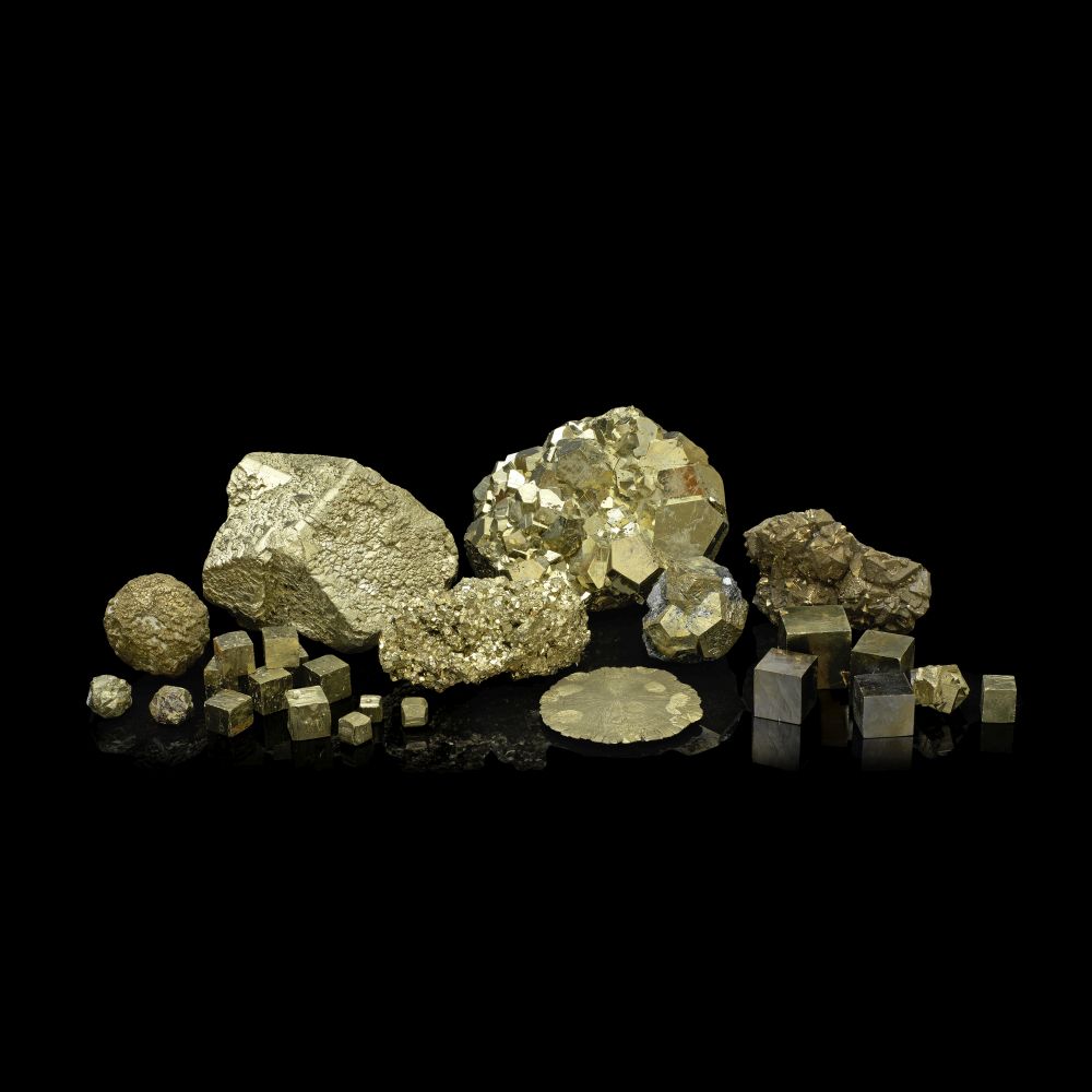 A COLLECTION OF PYRITE SPECIMENS (26)