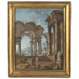 Alexandre Jean Dubois Drahonet (French, 1791-1834) An architectural capriccio with a mother and c...