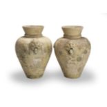 A PAIR OF TERRACOTTA VASES20th century (2)