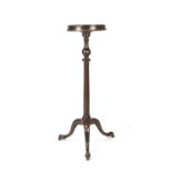 A GEORGE I 'RED WALNUT' TORCHERE OR KETTLE STAND