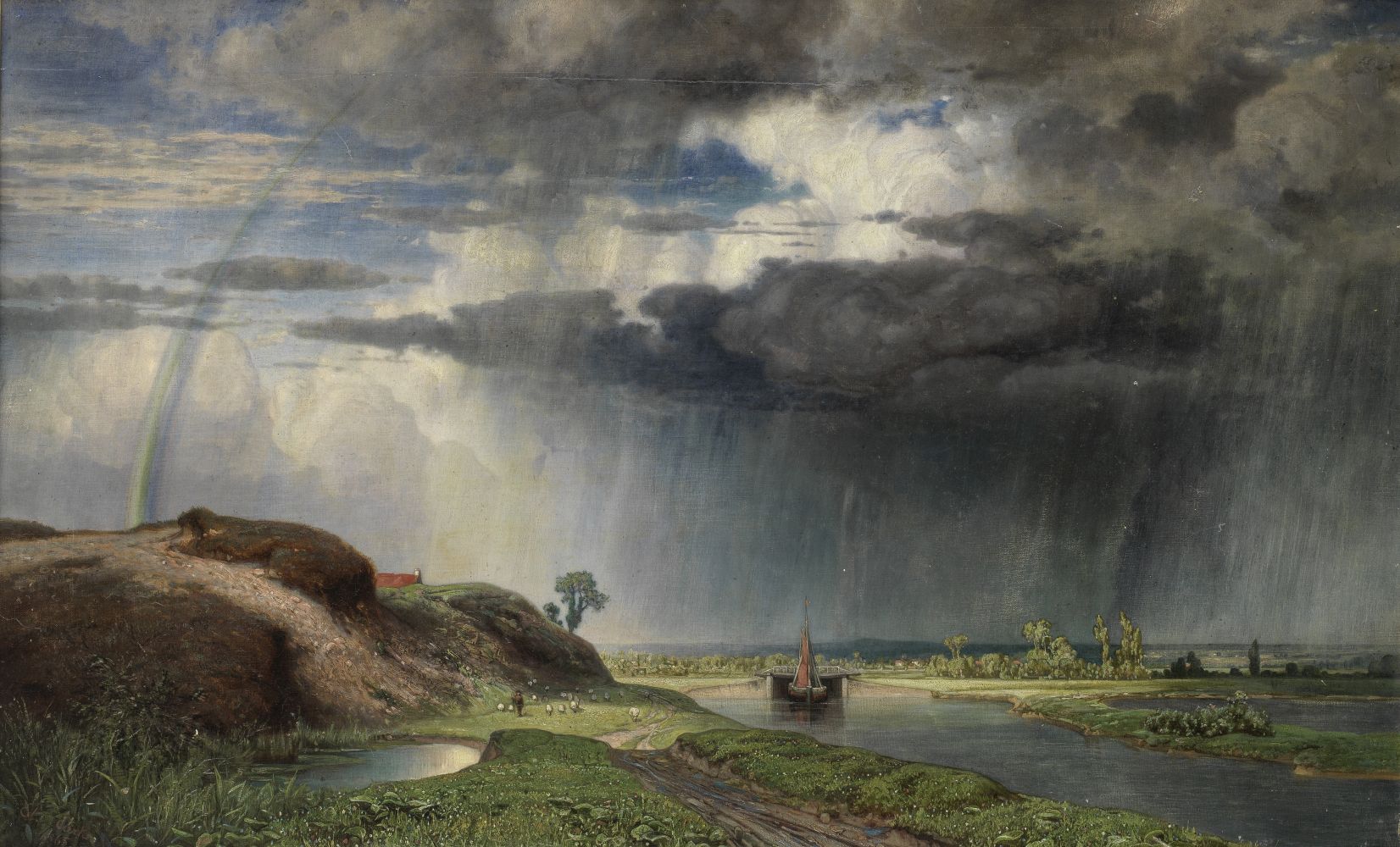 EDUARD EHRKE (GERMAN, born 1837) The storm passing, an English landscape