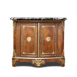 A FRENCH REGENCE STYLE GILT-BRONZE MOUNTED ROSEWOOD VENEERED CABINET19th century