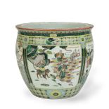 A CHINESE FAMILLE VERTE FISH BOWL Late 19th century