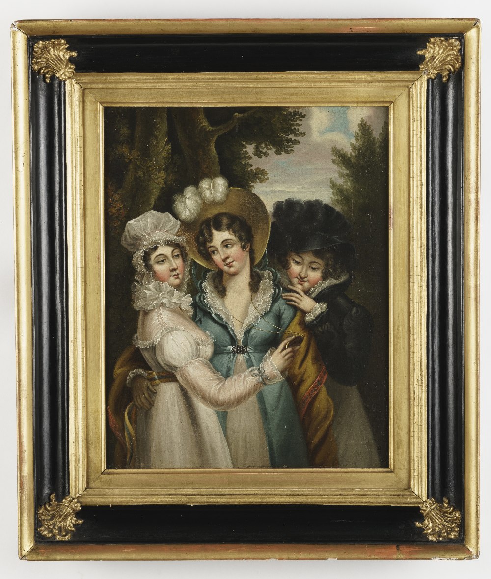 Circle of Reverend Matthew William Peters (British, 1741-1814) Two sisters, seated, half length,... - Bild 3 aus 3