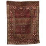 A TEKKE ENSI RUG West Turkestan 156cm long x 123cm wide (61in long x 48in wide), the silk rug 172...