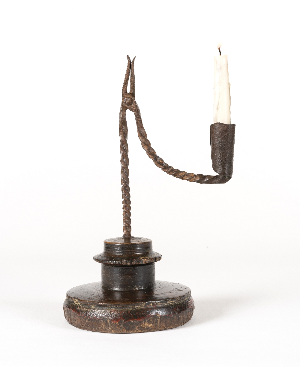 AN 18TH CENTURY RUSHNIP WITH CANDLE HOLDER TOGETHER WITH A COLLECTION OF KITCHEN TOOLS (7) - Image 2 of 2