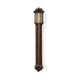 A REGENCY MAHOGANY STICK BAROMETER Abraham Smith & Co