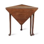 A GEORGE II MAHOGANY CORNER GATE-LEG TABLE (Unextended )