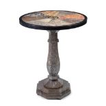THE GLADSTONE TABLE: A VICTORIAN SPECIMEN MARBLE PEDESTAL TABLE Probably attributable to John Woo...
